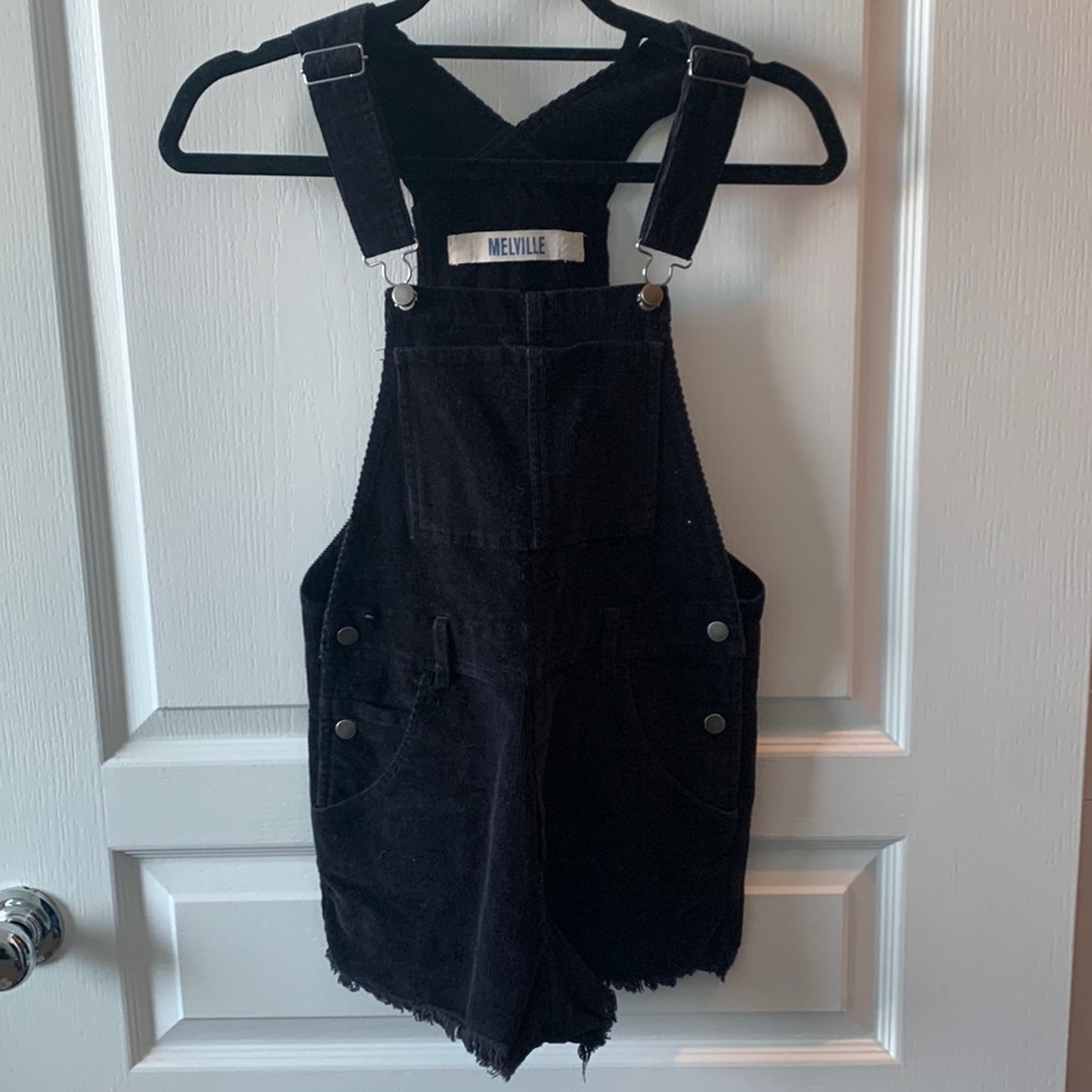 Brandy Melville Corduroy Overalls - Black - XS